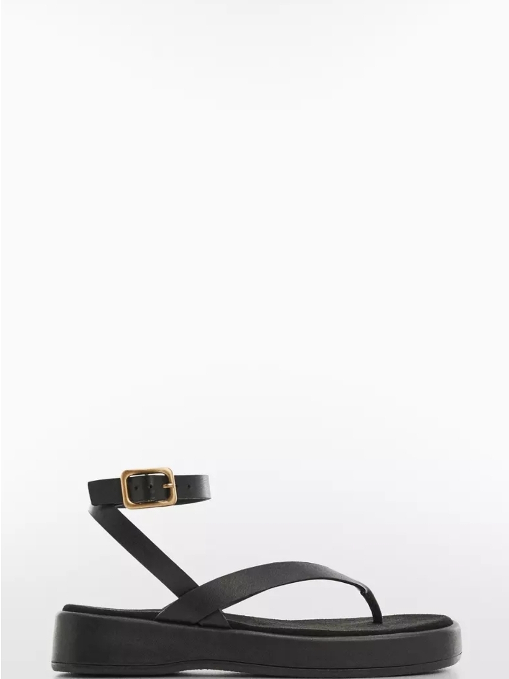 Mango Black Platform Ankle-Strap Sandals - Picture 4 of 8